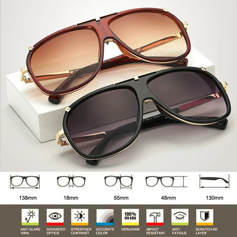 SHAUNA Retro Men Square Sunglasses Brand Designer Fashion Women Gradient Lens Glasses UV400