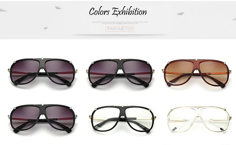 SHAUNA Retro Men Square Sunglasses Brand Designer Fashion Women Gradient Lens Glasses UV400