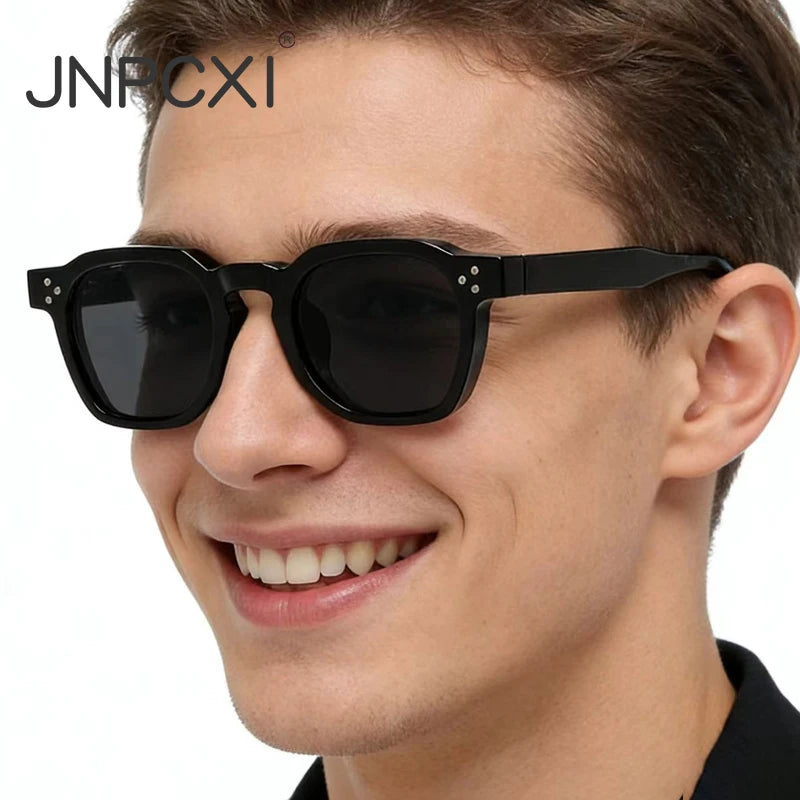 JNPCXI Fashion Vintage Rivet Oval Sunglasses Women Men Luxury Leopard Sun Glasses Anti Blue Light Eyeglasses Frame