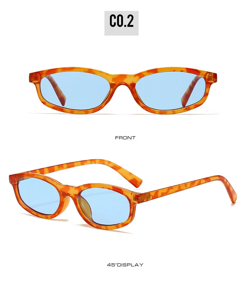 SHAUNA Retro Small Cat Eye Sunglasses Women Shades UV400 Fashion Blue Green Men Trending Sun Glasses