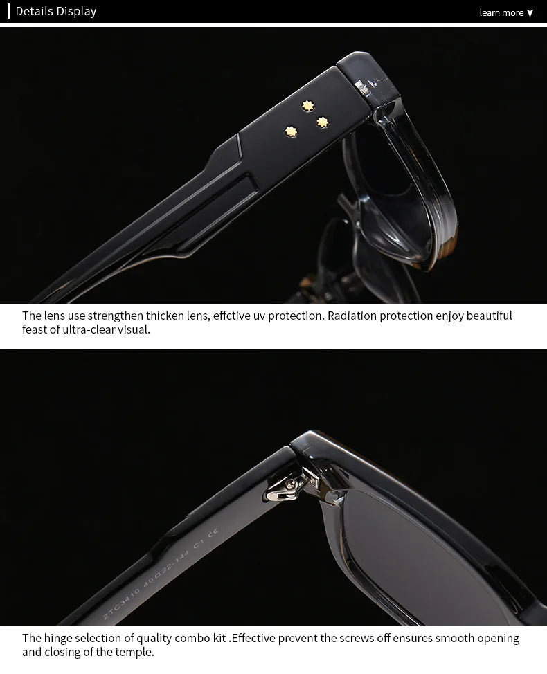 SHAUNA Retro Rivets Sunglasses Brand Designer Trending Rectangle Sun Glasses UV400