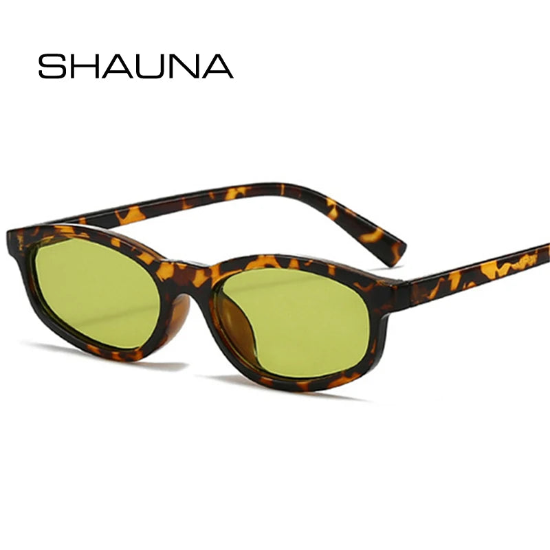 SHAUNA Retro Small Cat Eye Sunglasses Women Shades UV400 Fashion Blue Green Men Trending Sun Glasses