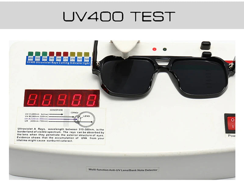 SHAUNA Retro Double Bridges Square Sunglasses Women Gradient Shades UV400 Fashion Brand Designer Rivets Men Sun Glasses