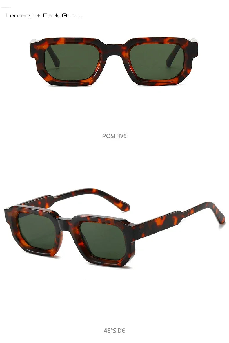 JNPCXI Fashion Blue Square Sunglasses For Women Men Retro Luxury Designer Clear Lens Sun Glasses Shades UV400 Eyeglasses