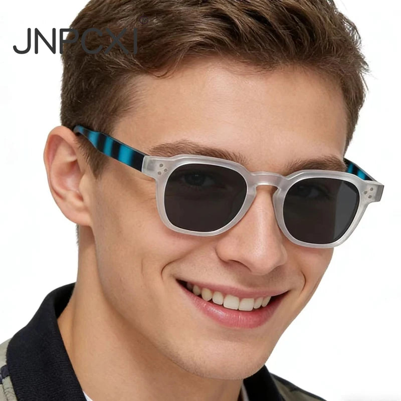 JNPCXI Fashion Vintage Rivet Oval Sunglasses Women Men Luxury Leopard Sun Glasses Anti Blue Light Eyeglasses Frame