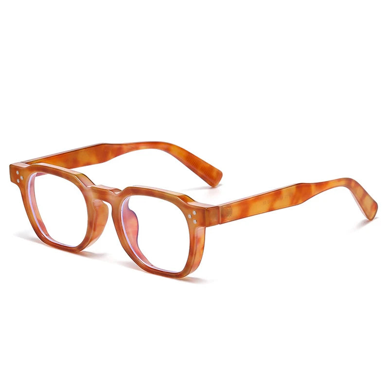 JNPCXI Fashion Vintage Rivet Oval Sunglasses Women Men Luxury Leopard Sun Glasses Anti Blue Light Eyeglasses Frame