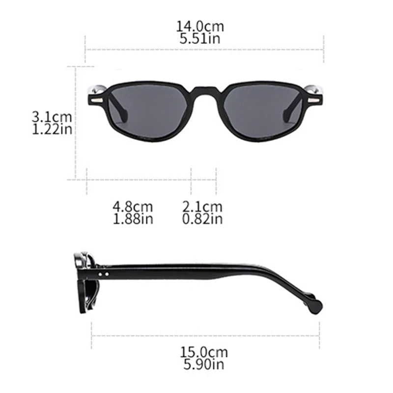 SHAUNA Ins Popular Fashion Small Cat Eye Women Sunglasses Retro Clear Ocean Lens Shades UV400 Men Rivets Sun Glasses
