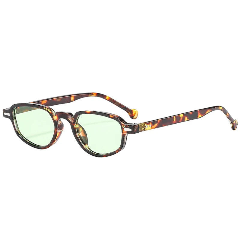 SHAUNA Ins Popular Fashion Small Cat Eye Women Sunglasses Retro Clear Ocean Lens Shades UV400 Men Rivets Sun Glasses