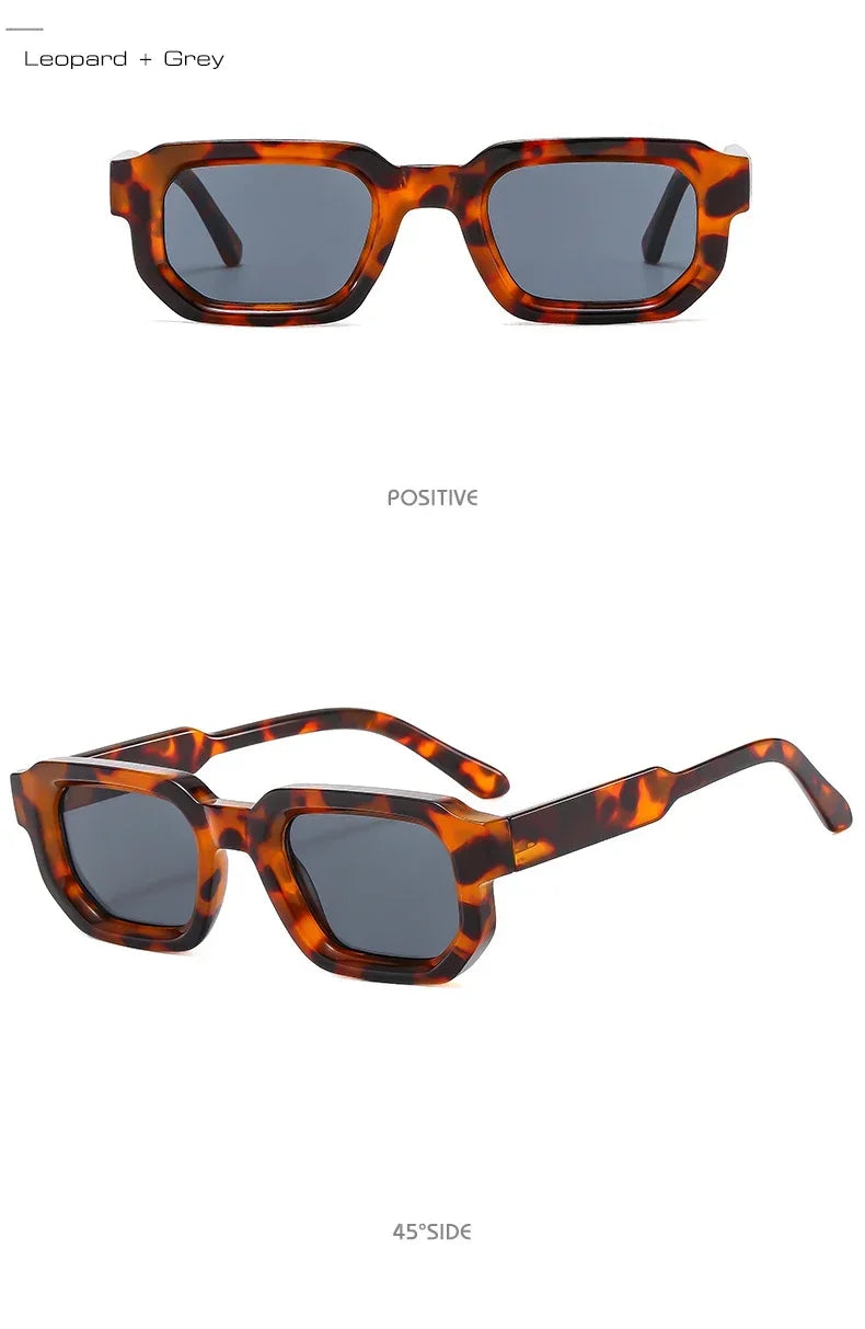 JNPCXI Fashion Blue Square Sunglasses For Women Men Retro Luxury Designer Clear Lens Sun Glasses Shades UV400 Eyeglasses