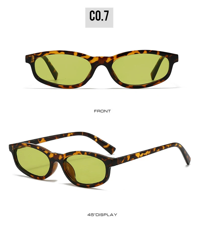 SHAUNA Retro Small Cat Eye Sunglasses Women Shades UV400 Fashion Blue Green Men Trending Sun Glasses