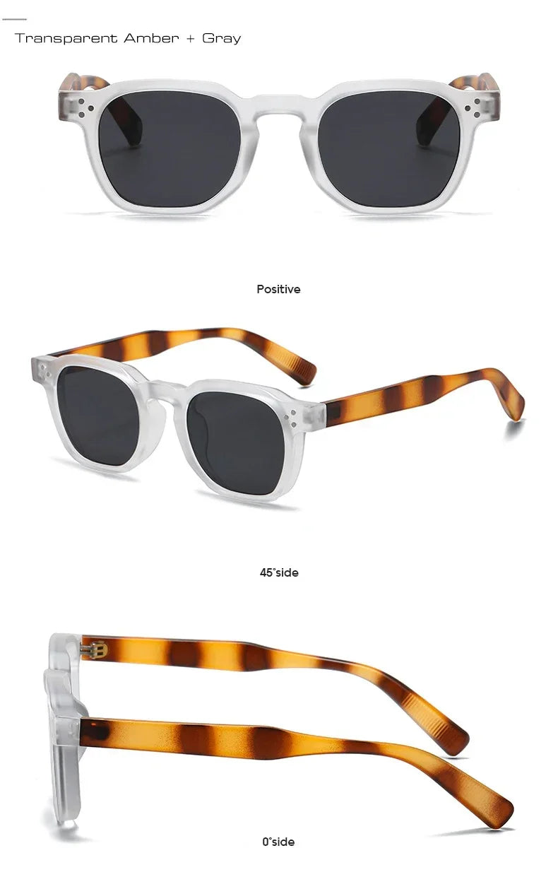 JNPCXI Fashion Vintage Rivet Oval Sunglasses Women Men Luxury Leopard Sun Glasses Anti Blue Light Eyeglasses Frame