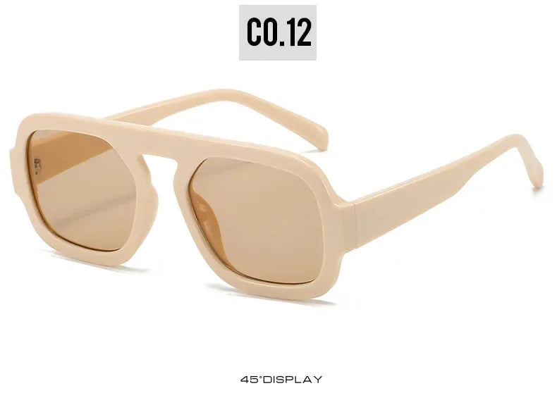 JNPCXI Retro Square Sunglasses Women Fashion Brand Design Gradient Shades UV400 Men Punk Sun Glasses