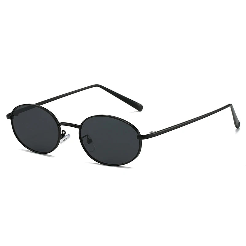 SHAUNA Retro Small Oval Metal Frame Women Sunglasses UV400 Men Punk Sun Glasses