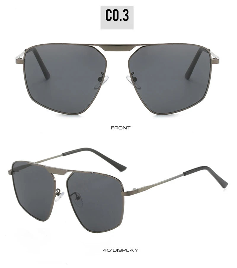 SHAUNA Retro Metal Polygon Square Sunglasses Women Fashion Champagne Shades UV400 Men Sun Glasses