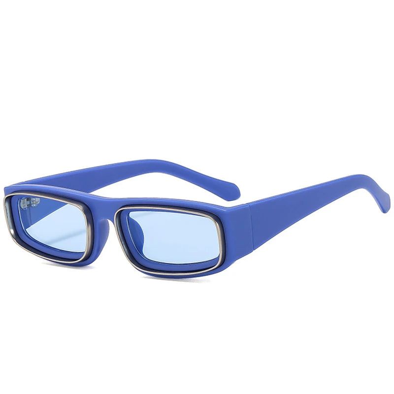 SHAUNA Fashion Rectangle Sunglasses Women Vintage Yellow Orange Eyewear Men Shades UV400