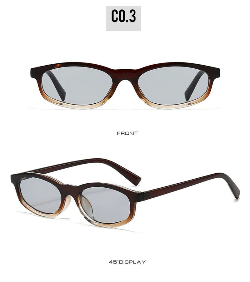 SHAUNA Retro Small Cat Eye Sunglasses Women Shades UV400 Fashion Blue Green Men Trending Sun Glasses