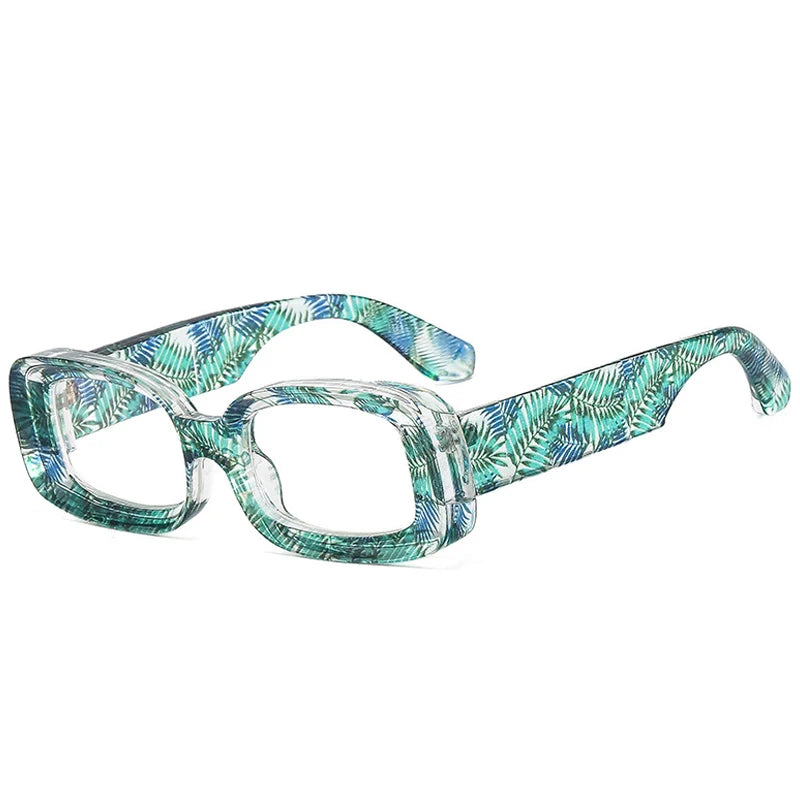 SO&EI Retro Colorful Rectangle Women Sunglasses Fashion Candy Color Shades UV400 Men Clear Gradient Square Sun Glasses