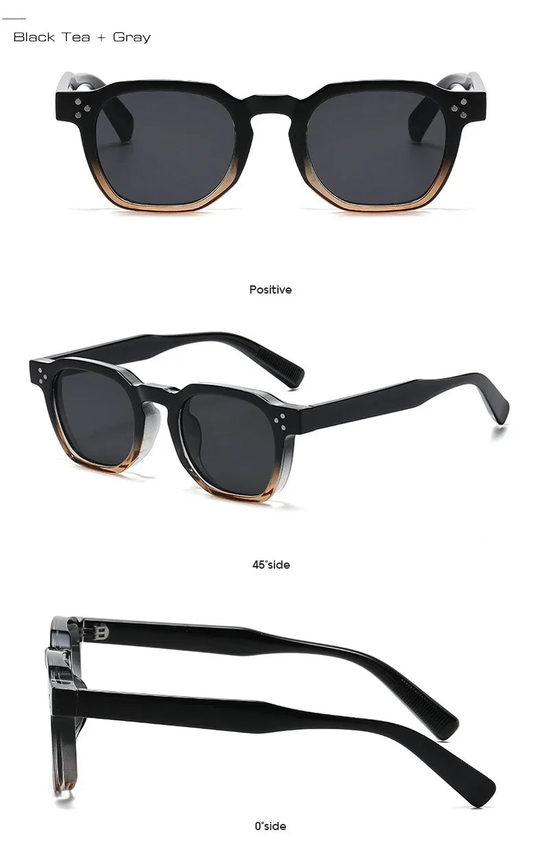 JNPCXI Fashion Vintage Rivet Oval Sunglasses Women Men Luxury Leopard Sun Glasses Anti Blue Light Eyeglasses Frame