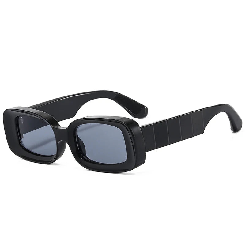 SO&EI Retro Colorful Rectangle Women Sunglasses Fashion Candy Color Shades UV400 Men Clear Gradient Square Sun Glasses