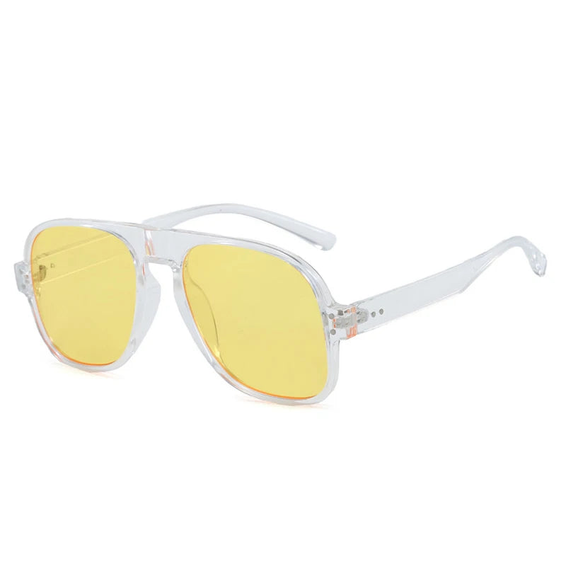 SHAUNA Fashion Pilot Men Sunglasses Retro Candy Color Shades UV400 Women Trending Rivets Sun Glasses