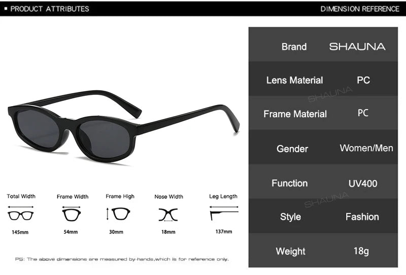 SHAUNA Retro Small Cat Eye Sunglasses Women Shades UV400 Fashion Blue Green Men Trending Sun Glasses