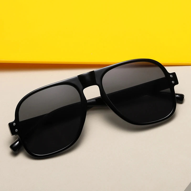 SHAUNA Fashion Pilot Men Sunglasses Retro Candy Color Shades UV400 Women Trending Rivets Sun Glasses