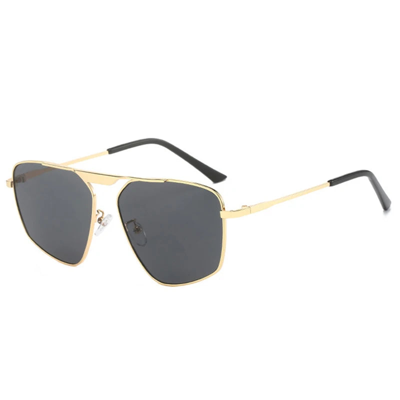 SHAUNA Retro Metal Polygon Square Sunglasses Women Fashion Champagne Shades UV400 Men Sun Glasses