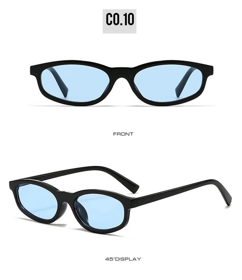 SHAUNA Retro Small Cat Eye Sunglasses Women Shades UV400 Fashion Blue Green Men Trending Sun Glasses