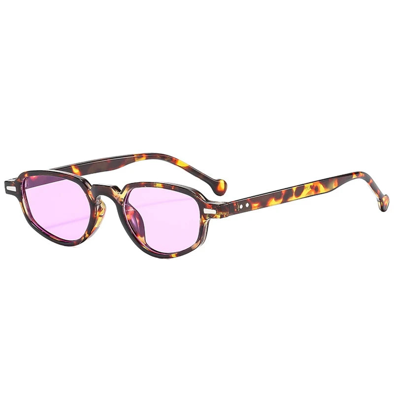 SHAUNA Ins Popular Fashion Small Cat Eye Women Sunglasses Retro Clear Ocean Lens Shades UV400 Men Rivets Sun Glasses