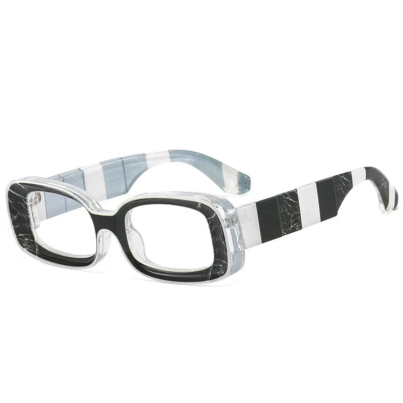 SO&EI Retro Colorful Rectangle Women Sunglasses Fashion Candy Color Shades UV400 Men Clear Gradient Square Sun Glasses