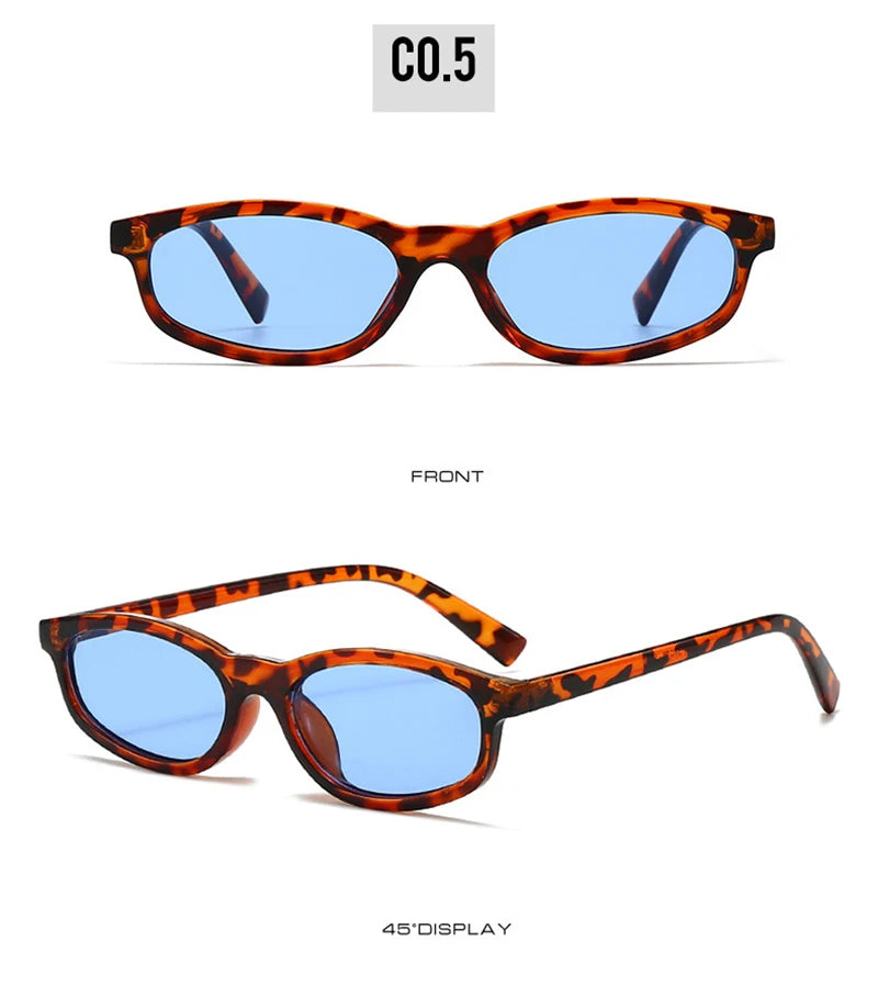 SHAUNA Retro Small Cat Eye Sunglasses Women Shades UV400 Fashion Blue Green Men Trending Sun Glasses