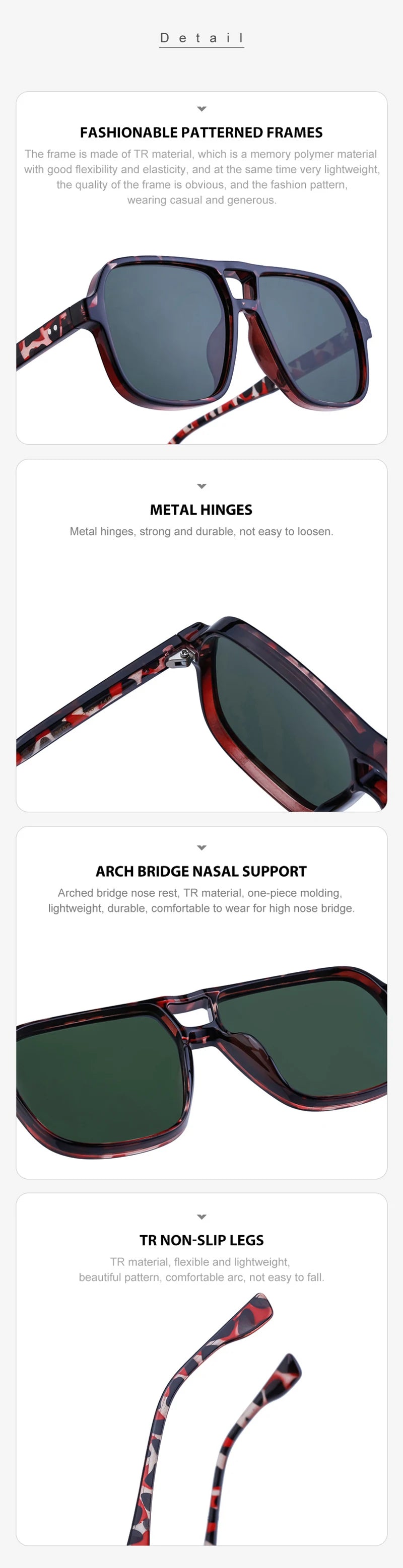 SHAUNA Retro Double Bridges Square Women Gradient Sunglasses Shades UV400 Fashion Rivets Decoration Men Sun Glasses