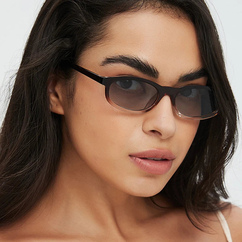 SHAUNA Retro Small Cat Eye Sunglasses Women Shades UV400 Fashion Blue Green Men Trending Sun Glasses