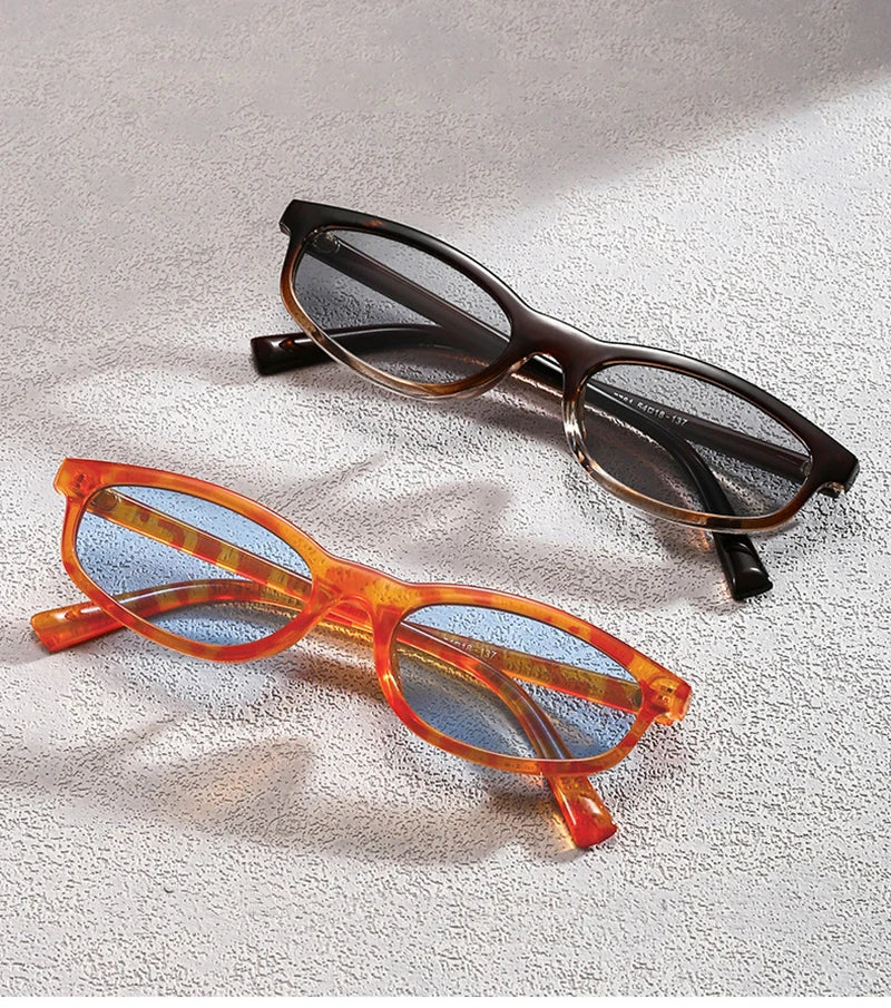 SHAUNA Retro Small Cat Eye Sunglasses Women Shades UV400 Fashion Blue Green Men Trending Sun Glasses