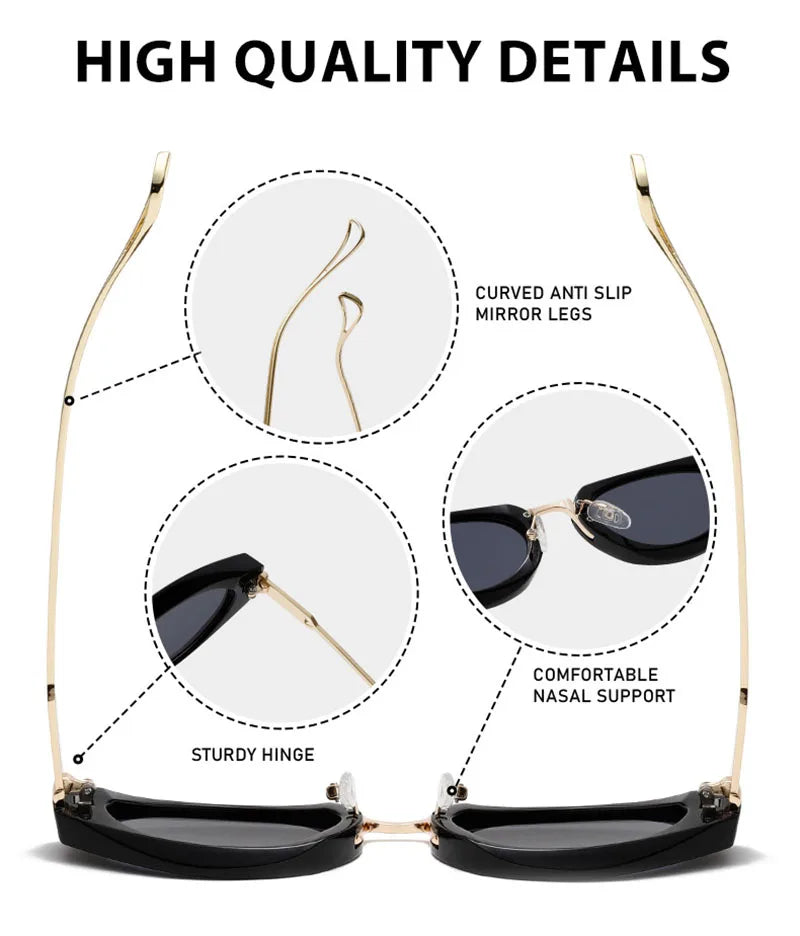 SHAUNA Retro Small Cat Eye Women Sunglasses Fashion Gradient Shades UV400 Men Yellow Sun Glasses