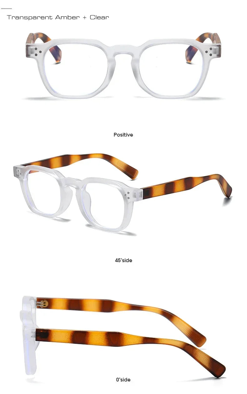 JNPCXI Fashion Vintage Rivet Oval Sunglasses Women Men Luxury Leopard Sun Glasses Anti Blue Light Eyeglasses Frame