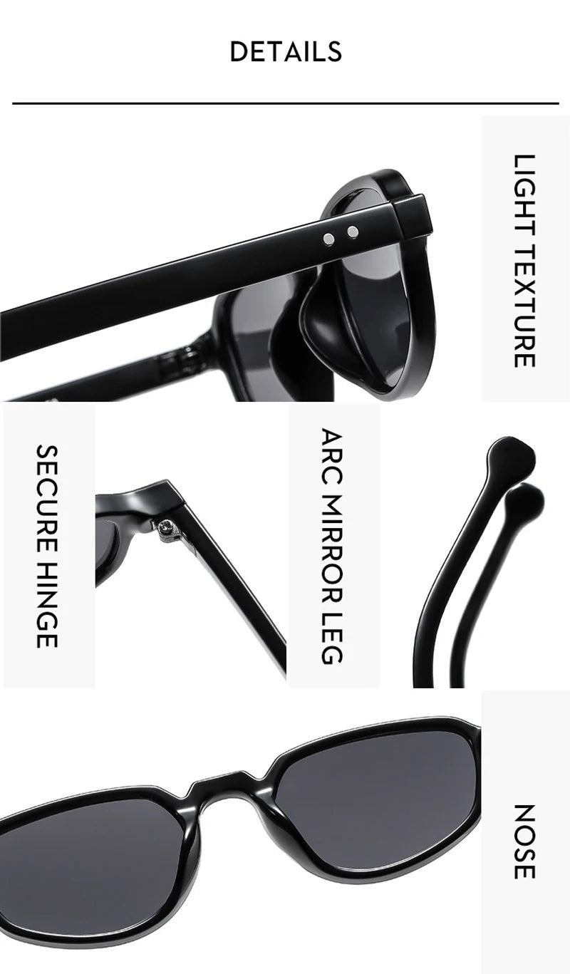 SHAUNA Ins Popular Fashion Small Cat Eye Women Sunglasses Retro Clear Ocean Lens Shades UV400 Men Rivets Sun Glasses