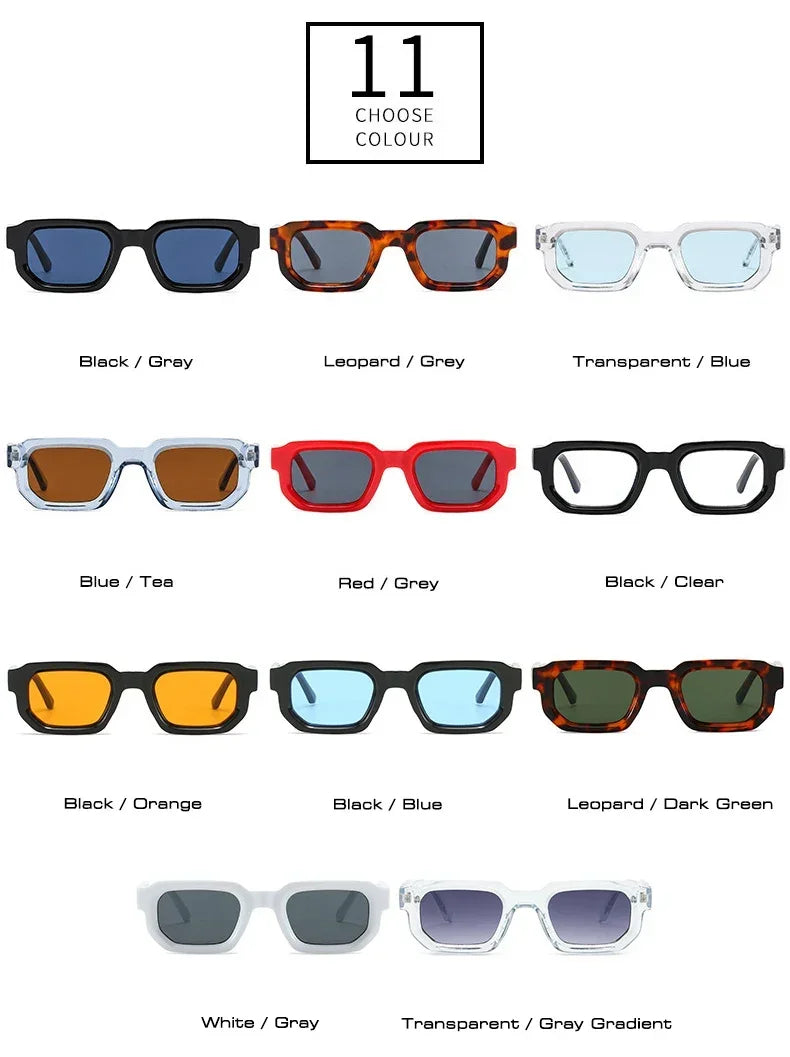 JNPCXI Fashion Blue Square Sunglasses For Women Men Retro Luxury Designer Clear Lens Sun Glasses Shades UV400 Eyeglasses