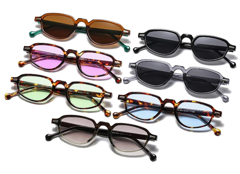 SHAUNA Ins Popular Fashion Small Cat Eye Women Sunglasses Retro Clear Ocean Lens Shades UV400 Men Rivets Sun Glasses