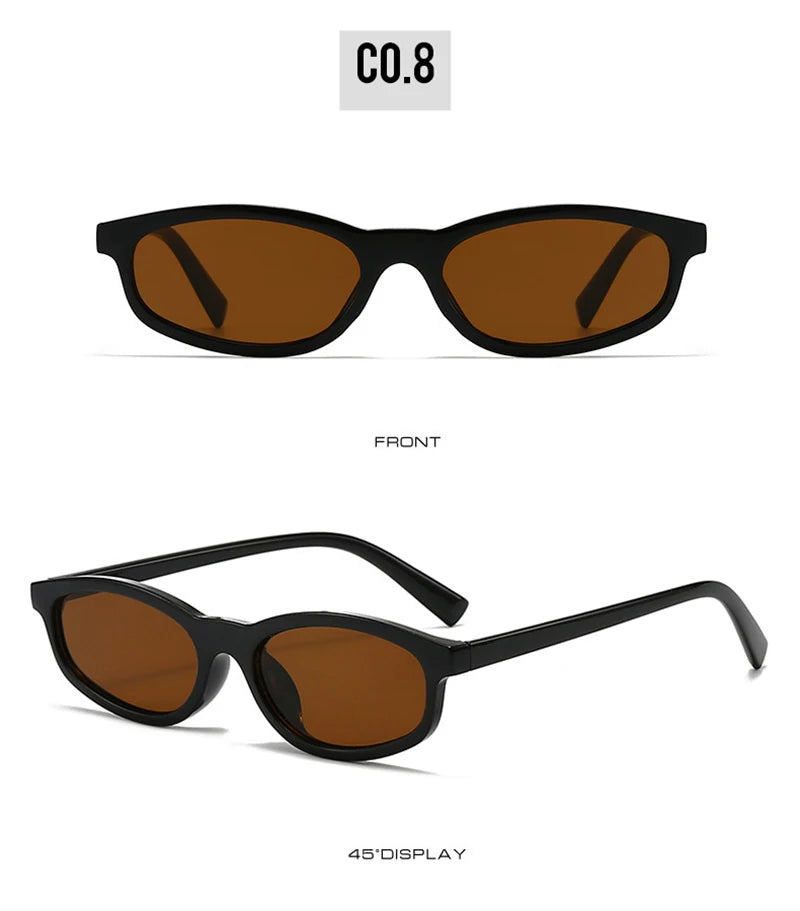 SHAUNA Retro Small Cat Eye Sunglasses Women Shades UV400 Fashion Blue Green Men Trending Sun Glasses