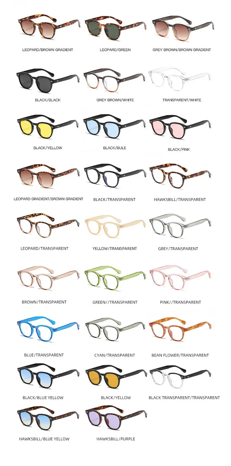 JNPCXI Quality New Retro Round Sunglasses Women Fashion Rivets Decoration Shades UV400 Men Punk Leopard Sun Glasses