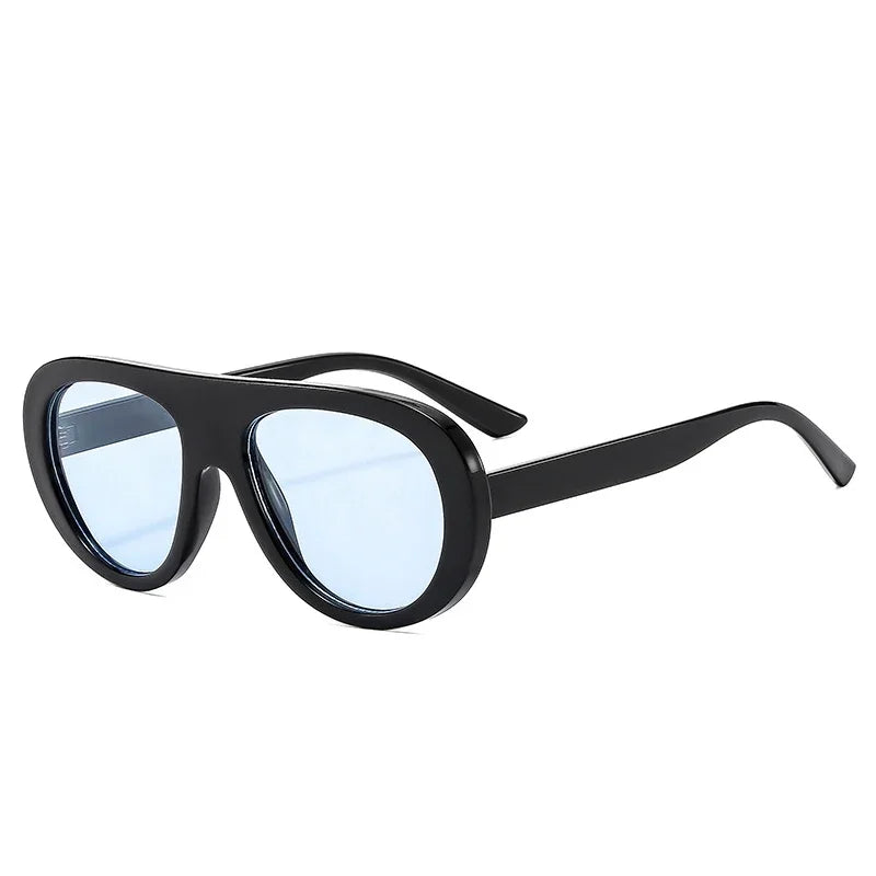 SO&EI Vintage Pilot Men Candy Color Sunglasses Fashion Leopard Shades UV400 Women Trending Punk Sun Glasses