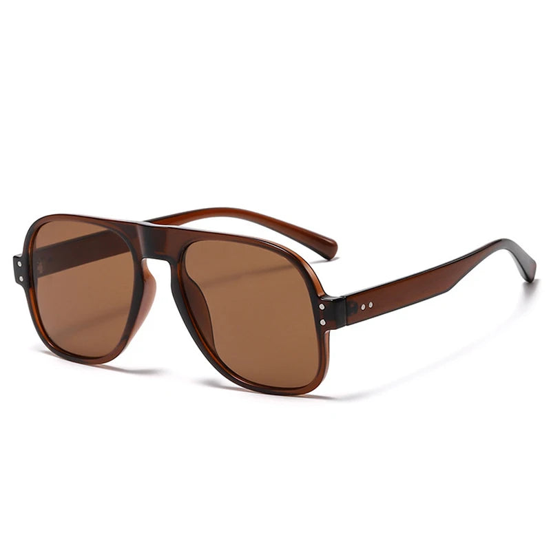 SHAUNA Fashion Pilot Men Sunglasses Retro Candy Color Shades UV400 Women Trending Rivets Sun Glasses